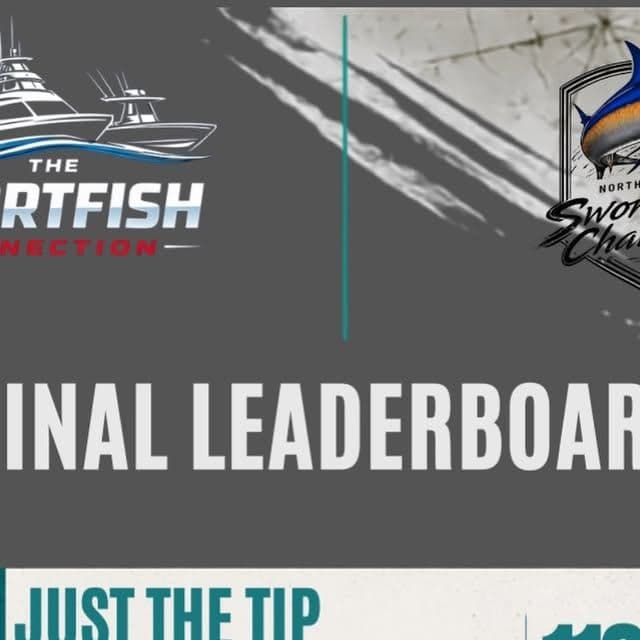 Final results graphic from the North Florida Swordfish Challenge